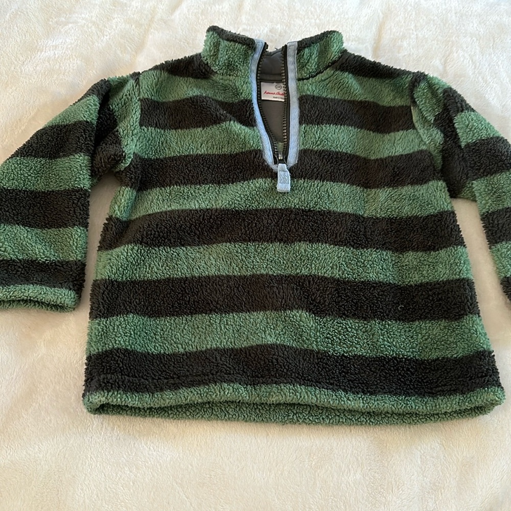 Striped marshmallow HA pullover - 4T/100